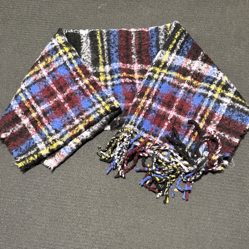 Nordstrom Plaid Scarf - Red, Blue, Yellow, Black